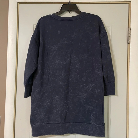 Blue Rain Diamond Wash shift dress in size Small acid washed sweatshirt dress - Picture 8 of 10